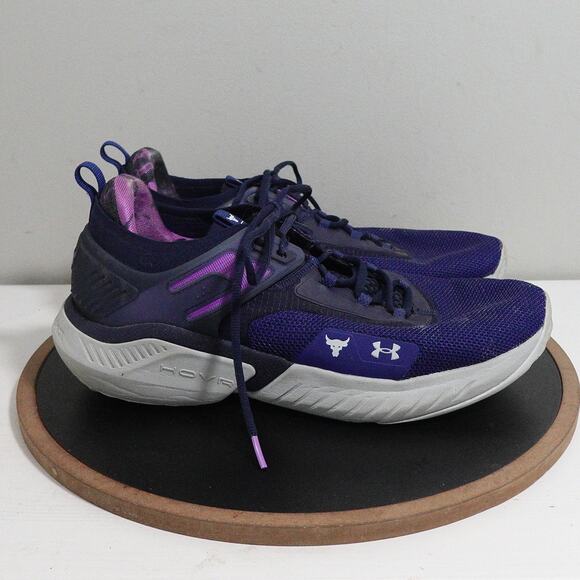 Under Armour Project Rock HOVR Shoes Mens Size 14 Purple Training Sneakers‎ Gym - Picture 1 of 13